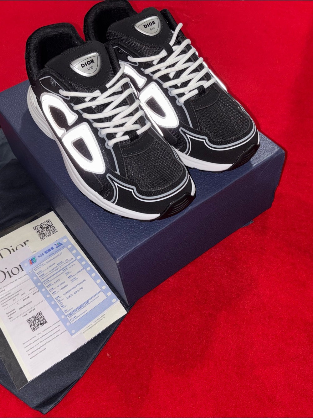 1of1 Dior Black and White Men's Chunky Runner Sneakers
